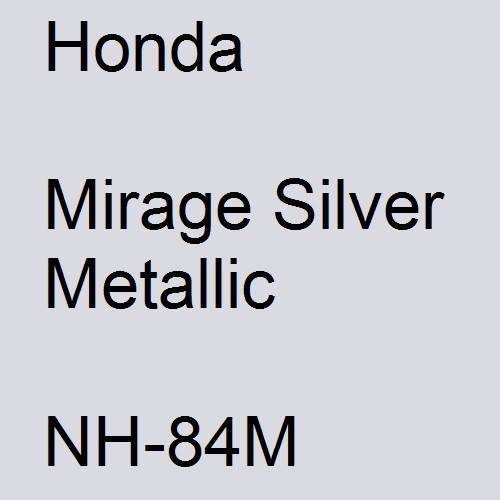 Honda, Mirage Silver Metallic, NH-84M.